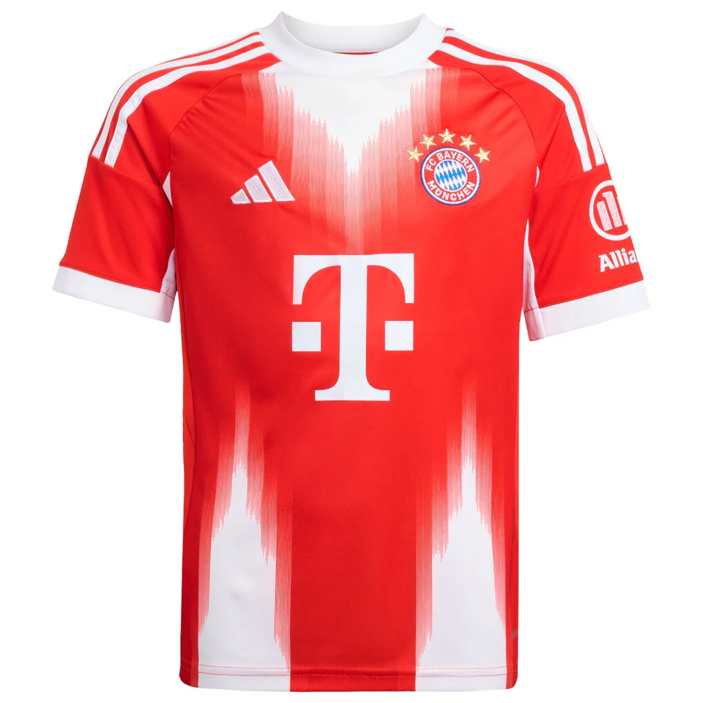 Youth Bayern Munich Adidas 2025/26 Home Replica Jersey - Red - Image 2