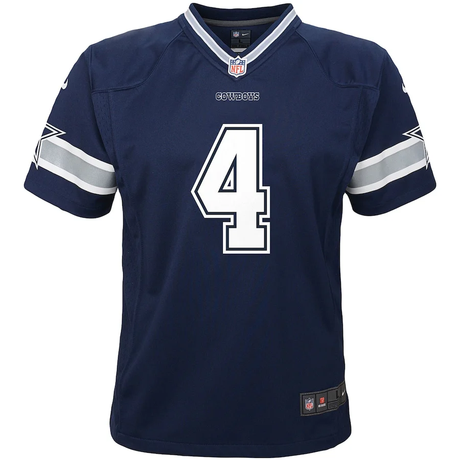 Youth Dak Prescott #4 Navy Dallas Cowboys Nike - Game Jersey - Image 3