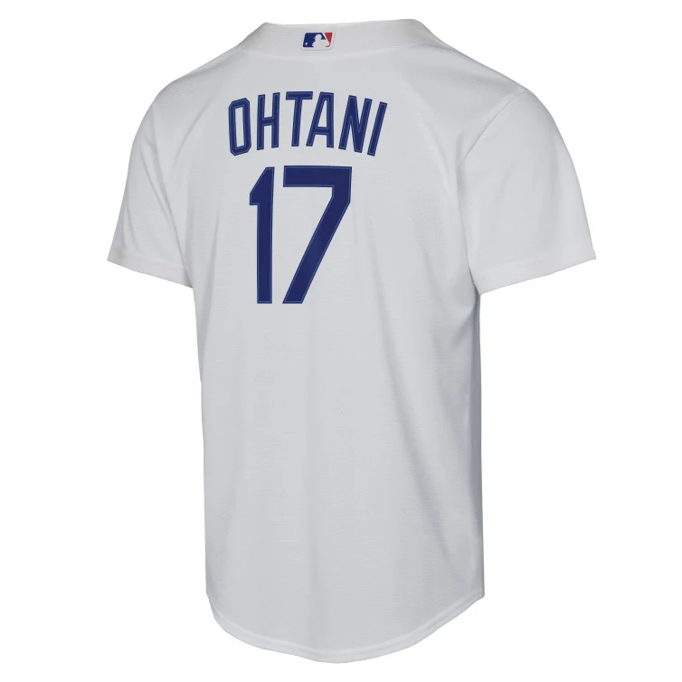 Youth Los Angeles Dodgers Shohei Ohtani #17 Outerstuff Base-Line Jersey - Image 3