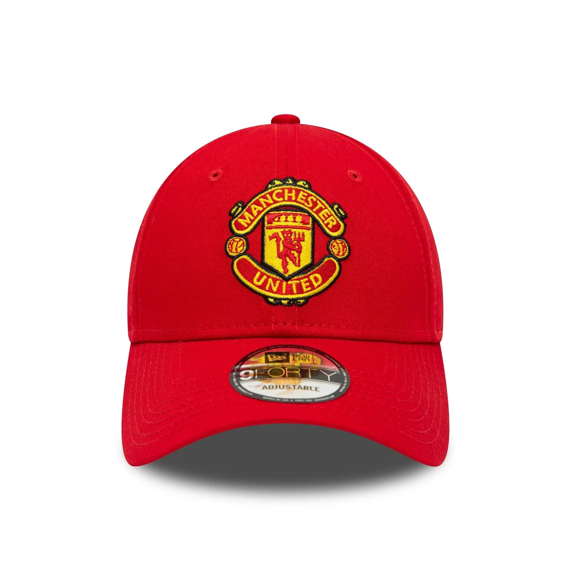 Youth Manchester United New Era 9FORTY Adjustable Hat - Red - Image 2