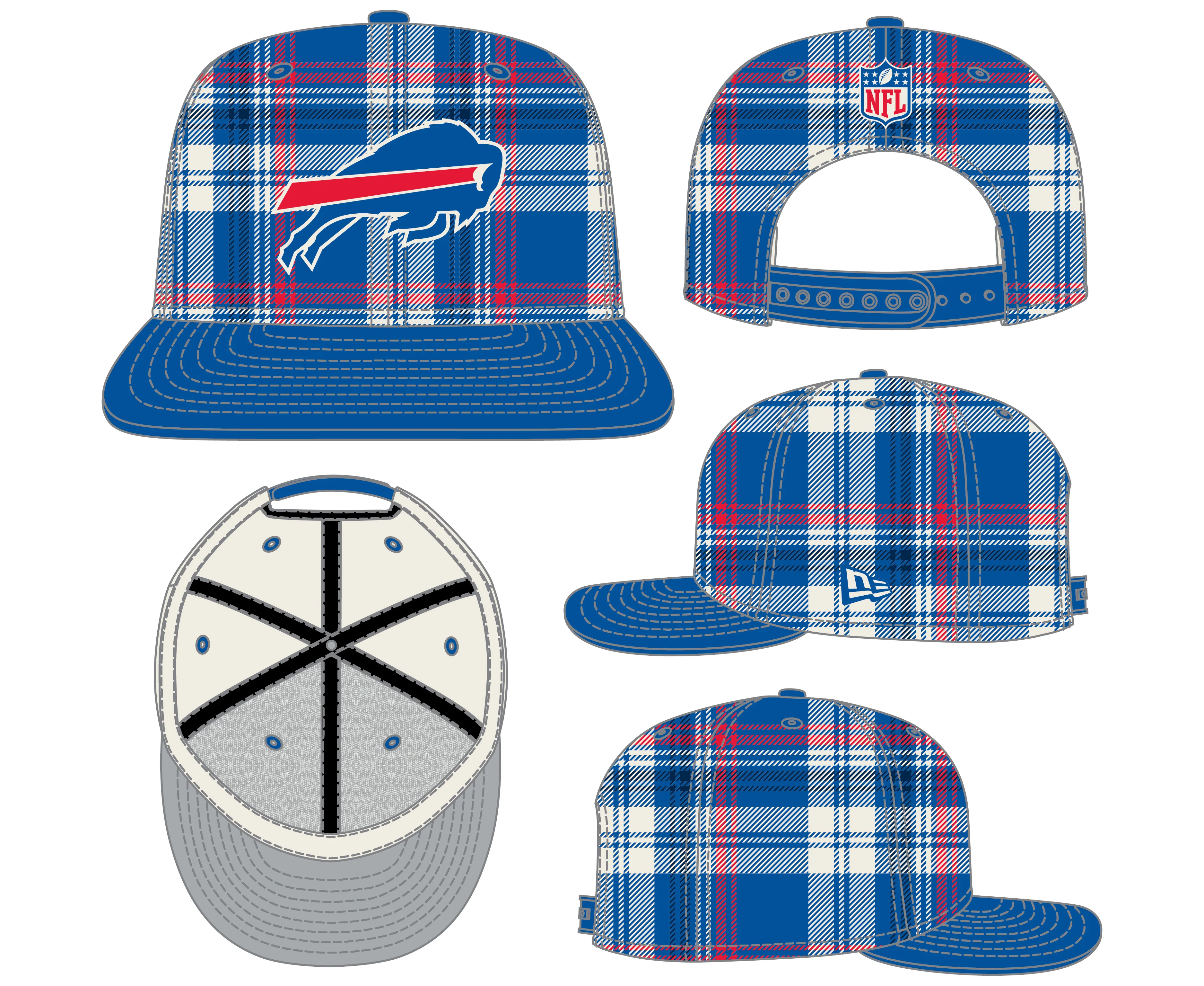 Youth New Era Royal Buffalo Bills 2024 Sideline Statement 9FIFTY Snapback Hat - Image 7
