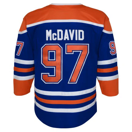 Youth NHL Edmonton Oilers Connor McDavid #97 Outerstuff Home Replica Jersey 'C' - Image 3