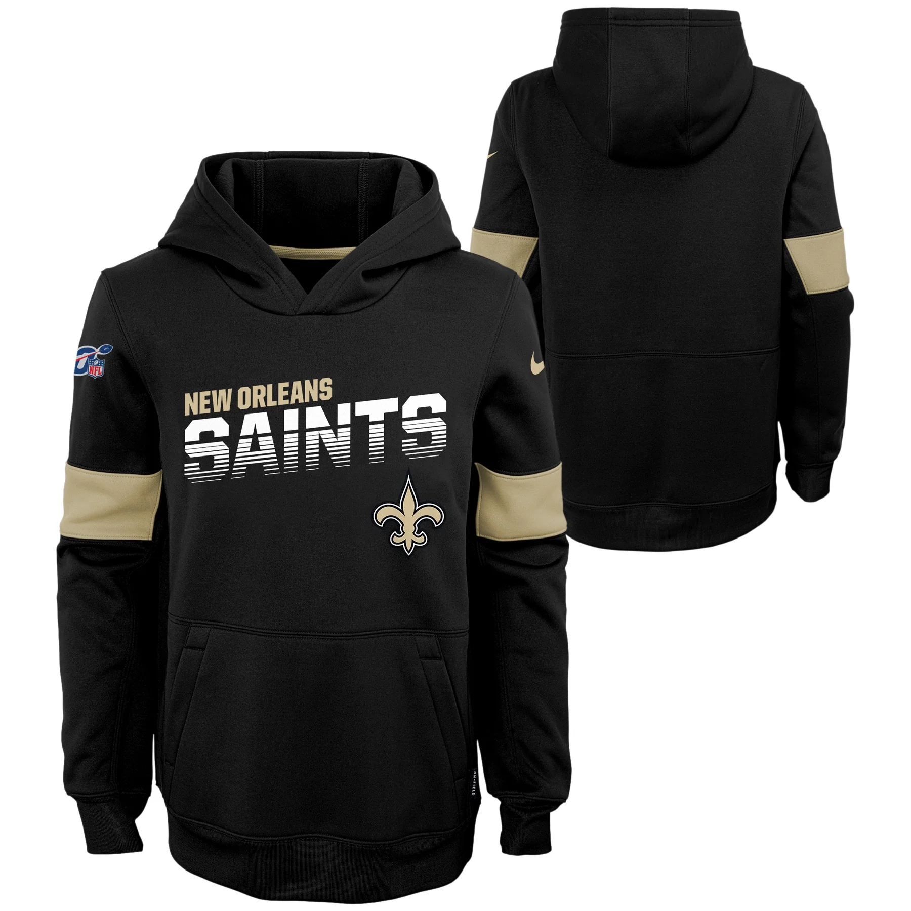 Youth Nike Black New Orleans Saints On-Field Performance - Pullover Hoodie - Image 3