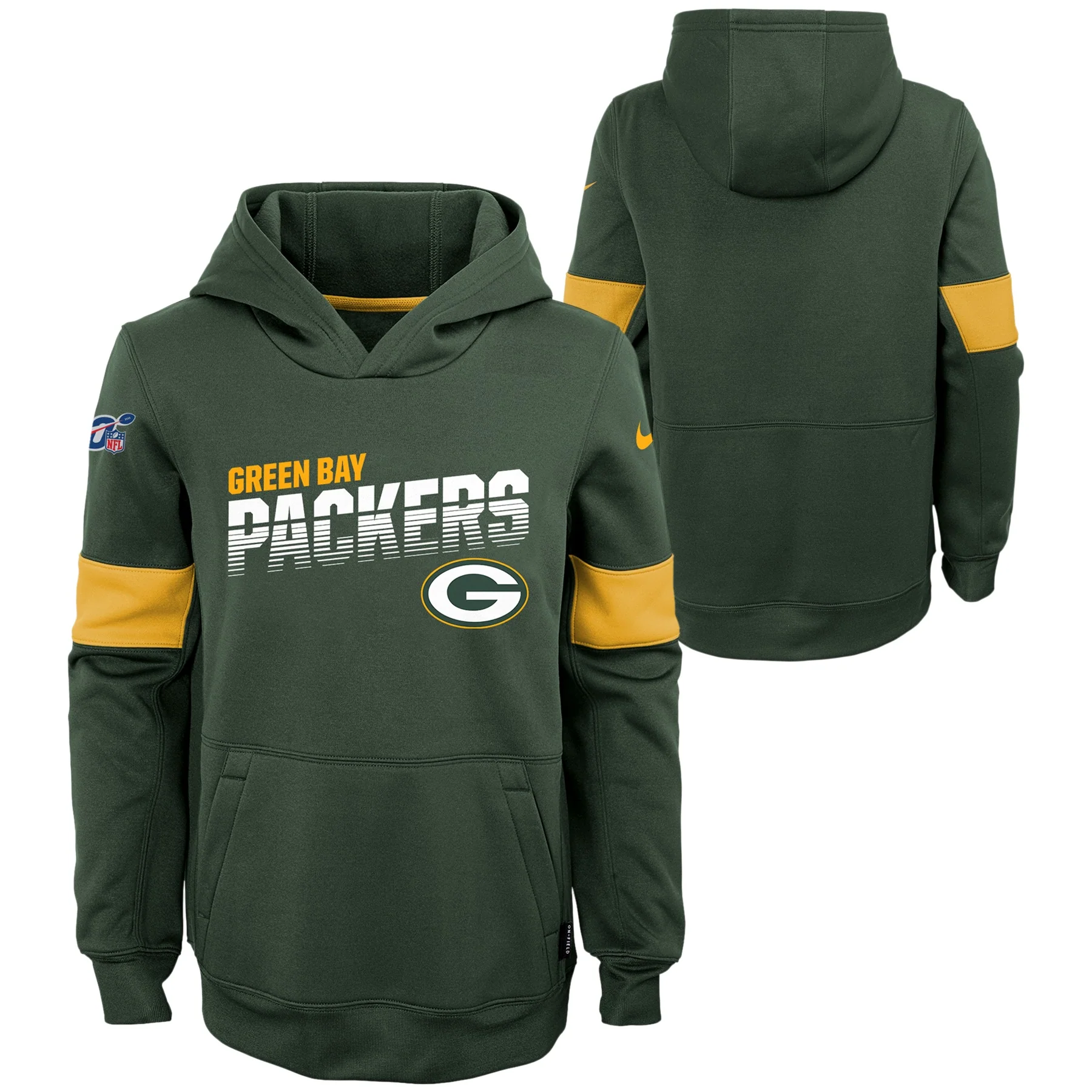 Youth Nike Green Bay Packers On-Field Performance - Pullover Hoodie - Image 3