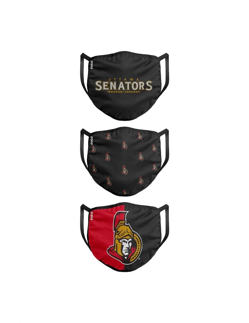 Youth Ottawa Senators FOCO NHL Face Mask Covers 3 Pack - Image 2