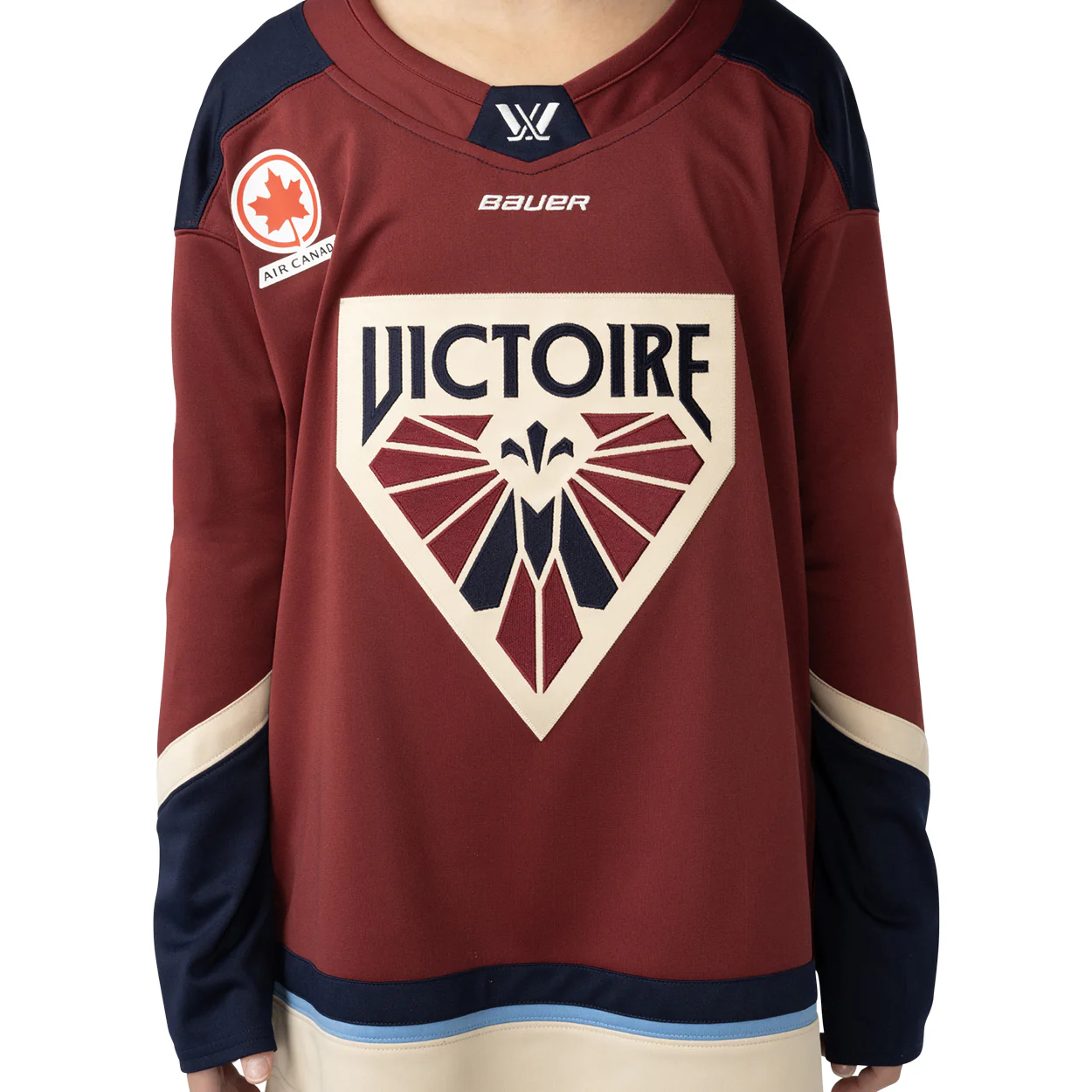 Youth PWHL Red Montreal Victoire Replica Hockey Jersey - Image 3