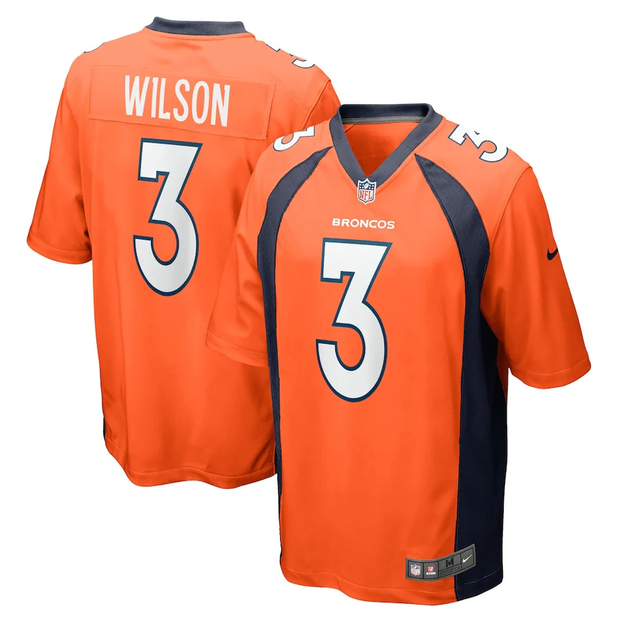 Youth Russell Wilson #3 Orange Denver Broncos Nike - Game Jersey