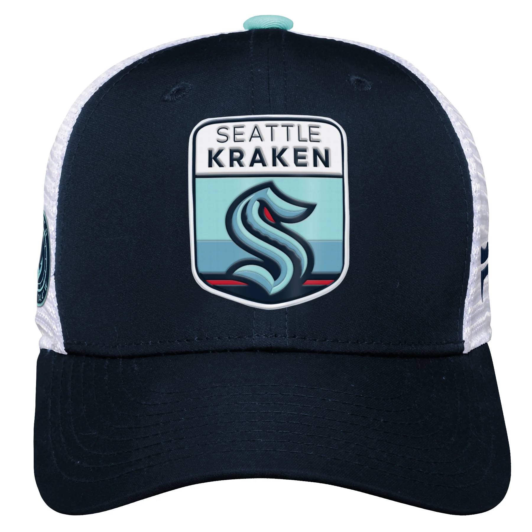 Youth Seattle Kraken Fanatics Branded 2023 NHL Draft On Stage Trucker Adjustable Hat - Image 2