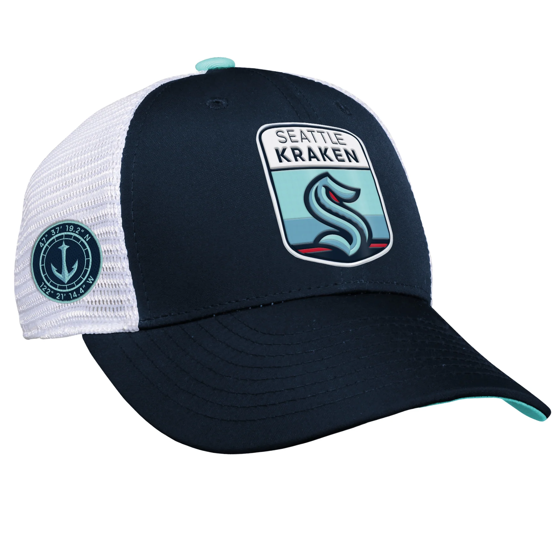 Youth Seattle Kraken Fanatics Branded 2023 NHL Draft On Stage Trucker Adjustable Hat - Image 4