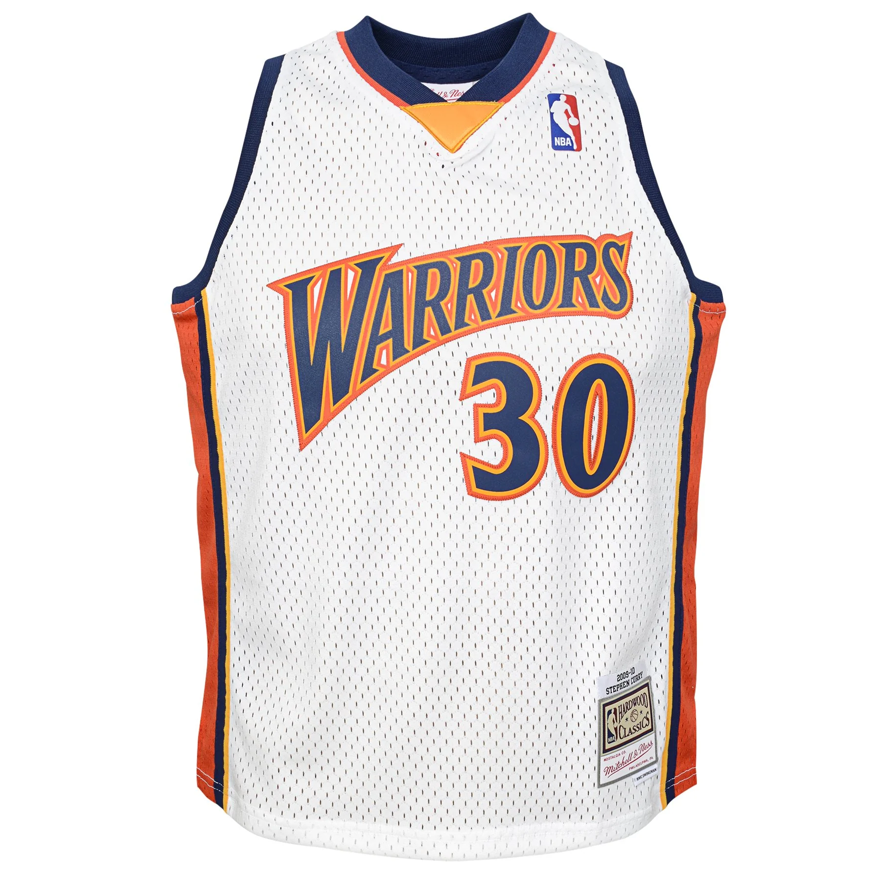Youth Stephen Curry #30 Golden State Warriors Mitchell & Ness 2009-10 Hardwood Classic Swingman Jersey - White - Image 2