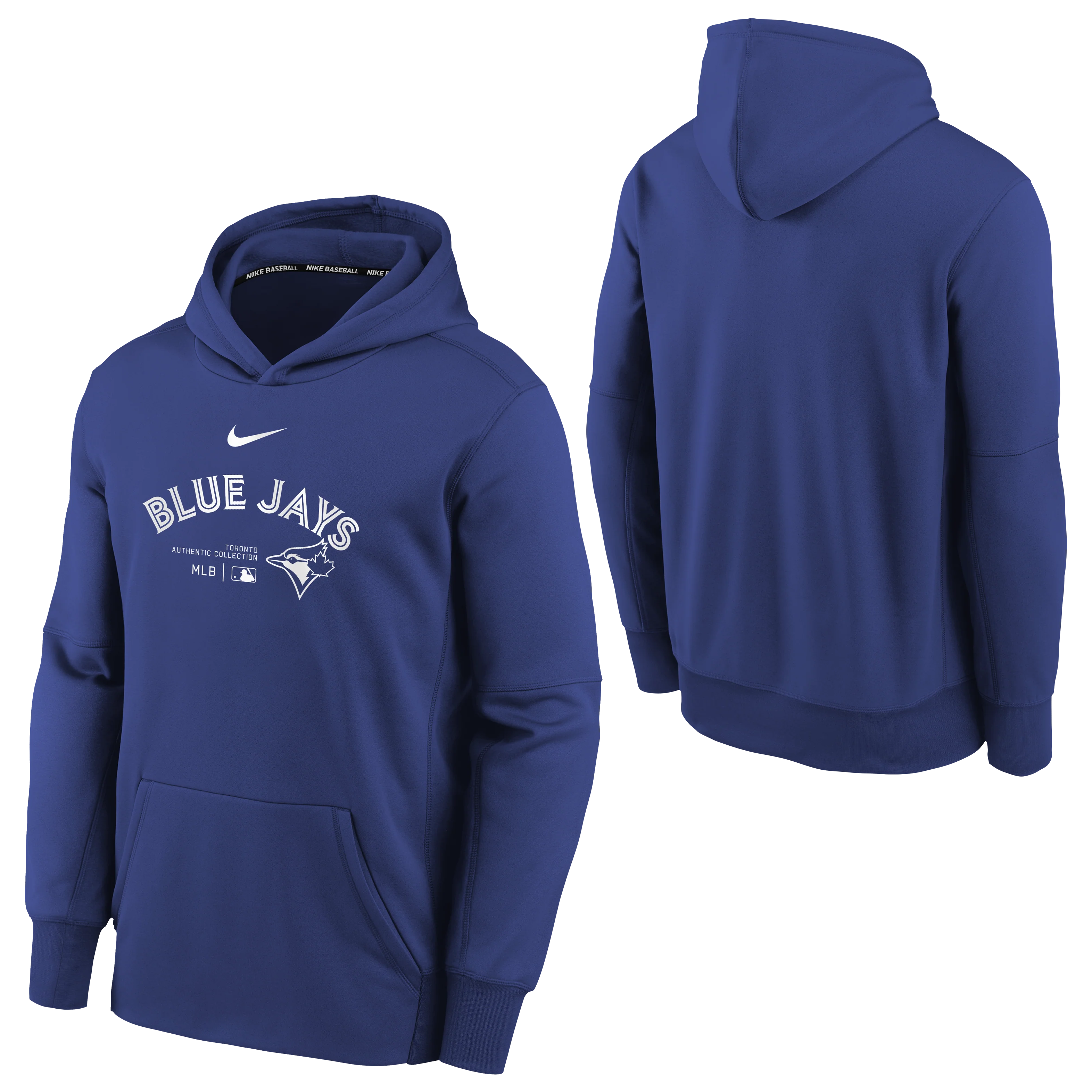 Youth Toronto Blue Jays 2024 Authentic Collection Rush Blue Therma Fleece Hoodie