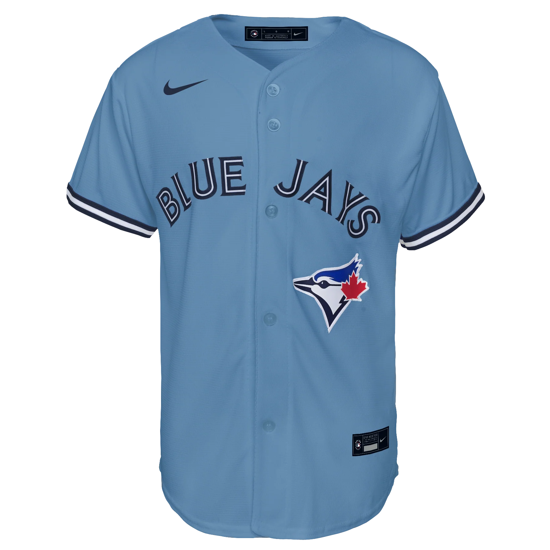 Youth Toronto Blue Jays Alex Manoah #6 Nike Powder Blue Horizon Alternate Replica Team Jersey - Image 3