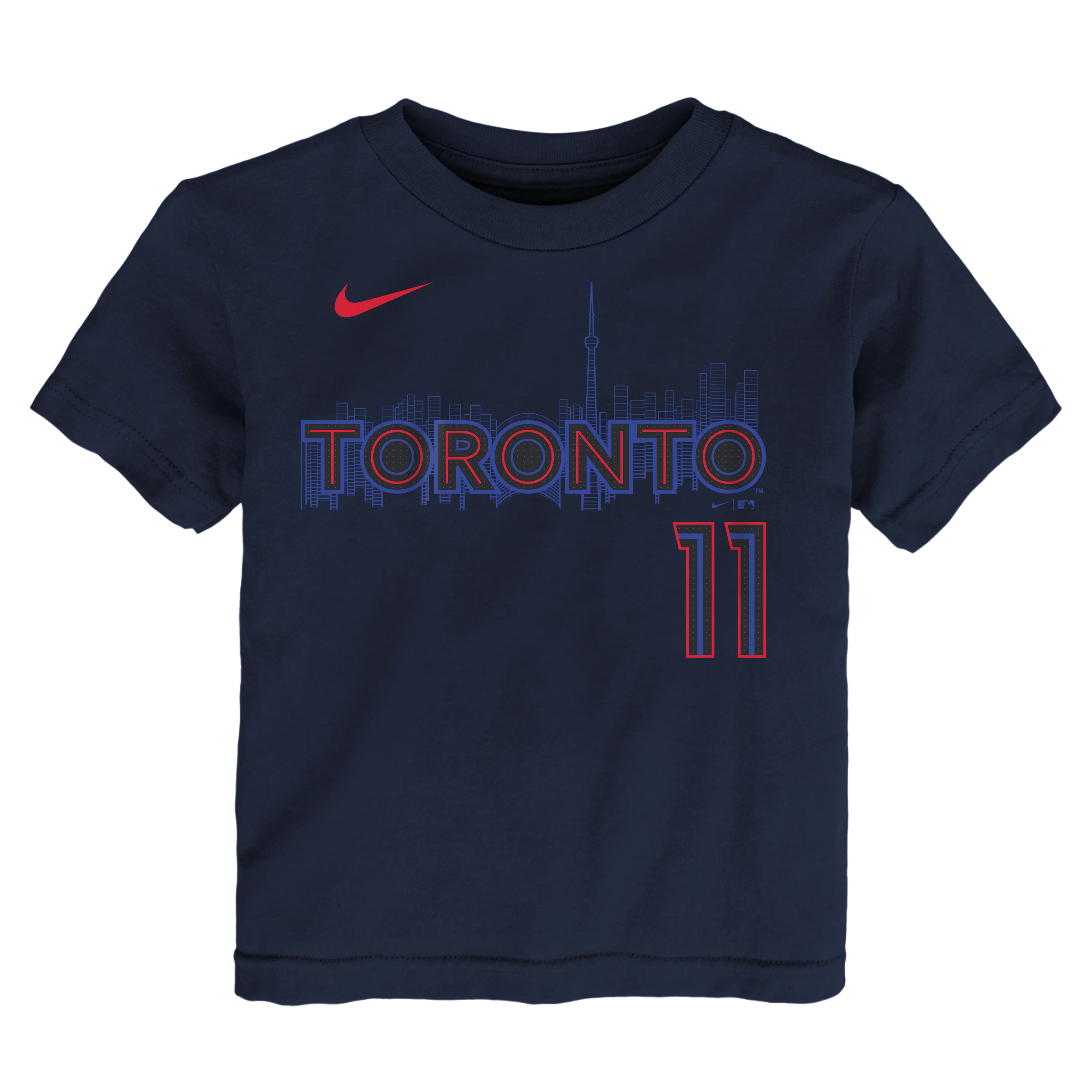 Youth Toronto Blue Jays City Connect Bo Bichette #11 Name & Number T-Shirt - Image 2