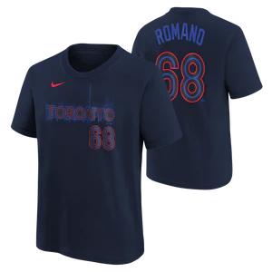 Youth Toronto Blue Jays City Connect Jordan Romano #68 Name & Number T-Shirt