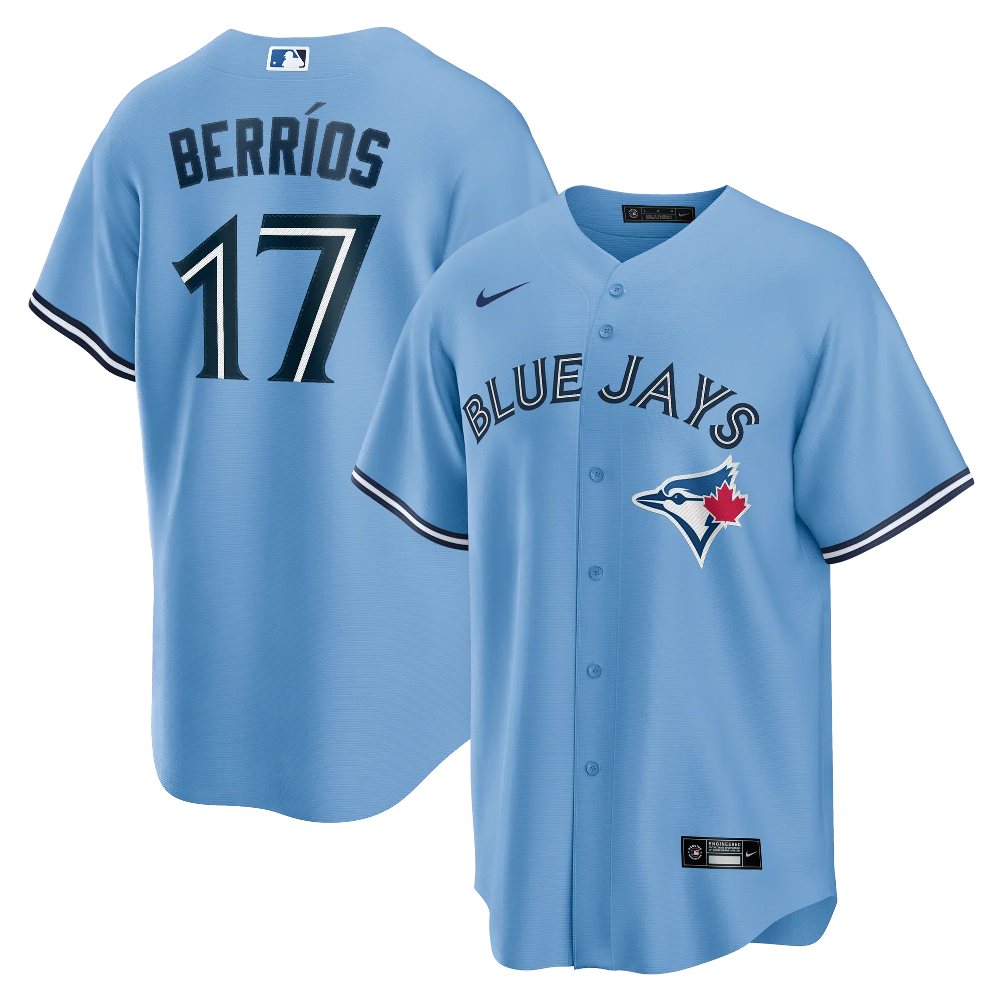 Youth Toronto Blue Jays Jose Berrios #17 Nike Powder Blue Horizon Alternate Replica Team Jersey