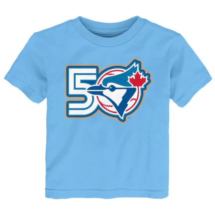 Youth Toronto Blue Jays New Era 50th Season Anniversary T-Shirt - Light Blue