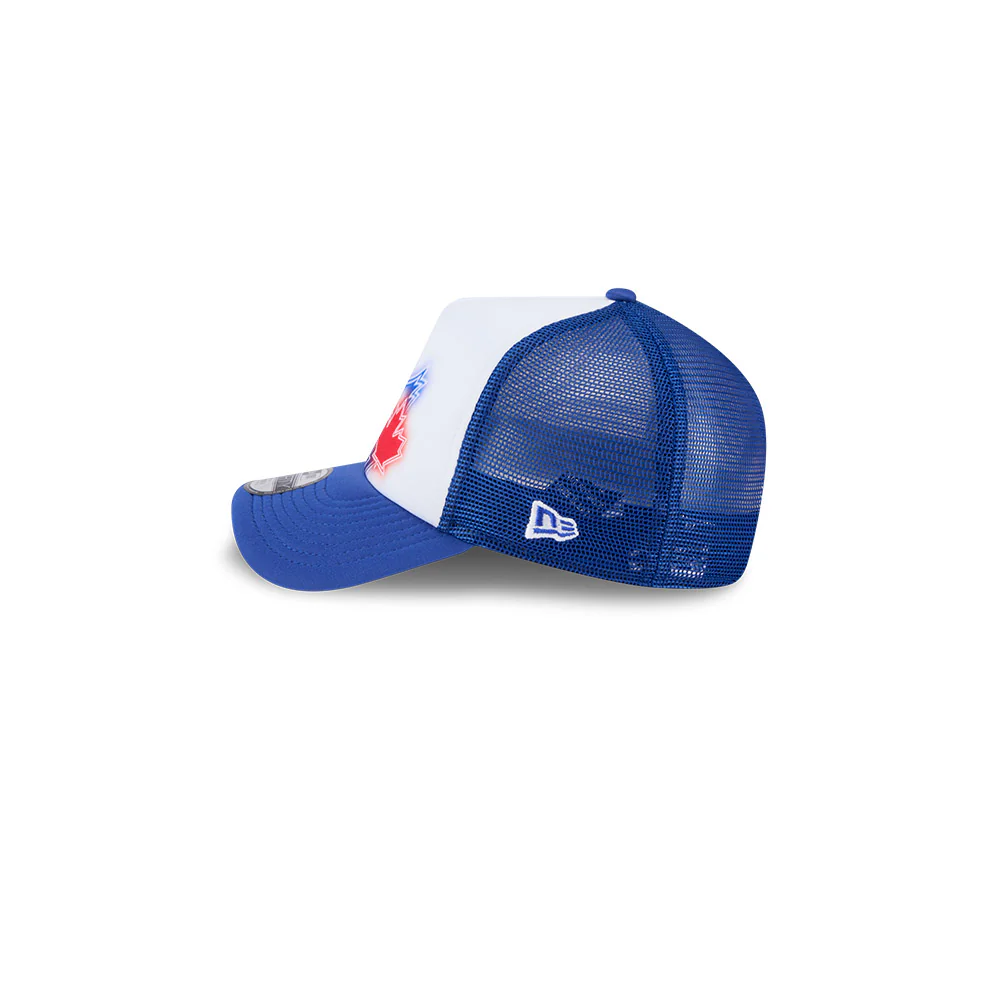 Youth Toronto Blue Jays New Era Painted A-Frame 9FORTY Trucker Adjustable Hat - Image 7