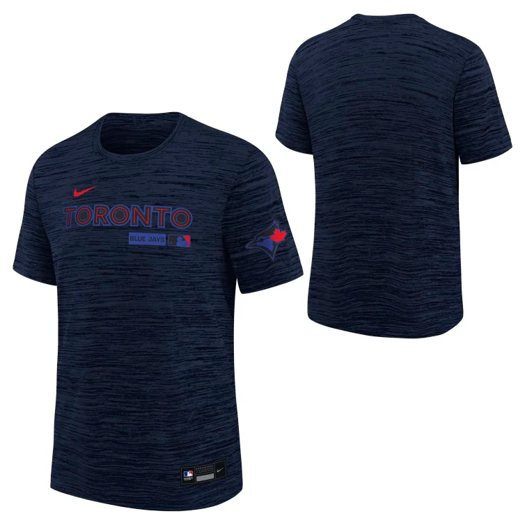 Youth Toronto Blue Jays Nike City Connect Authentic Collection Velocity Dri-Fit T-Shirt - Navy