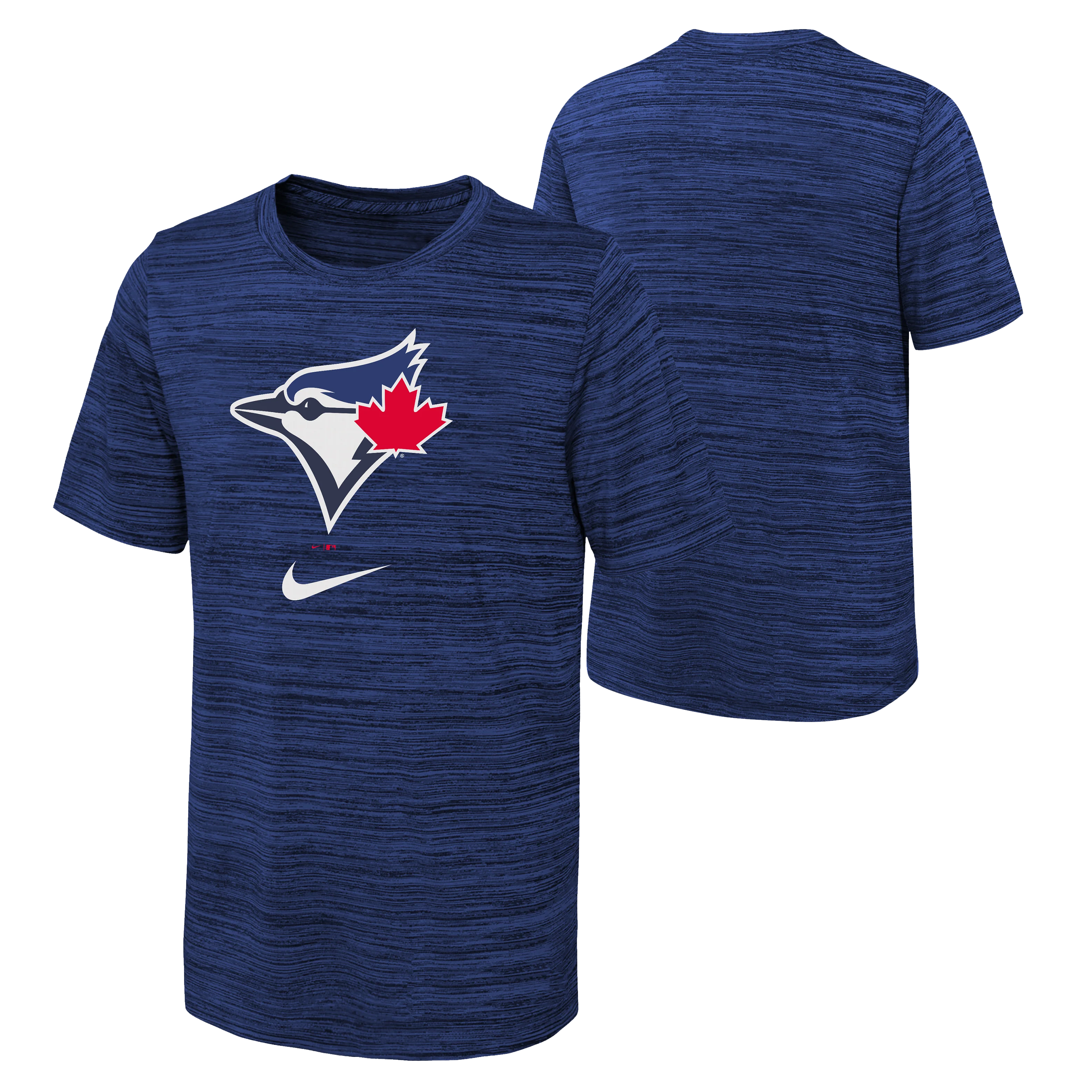 Youth Toronto Blue Jays Nike Heathered Royal Authentic Collection Velocity Dri-Fit - T-Shirt - Image 2