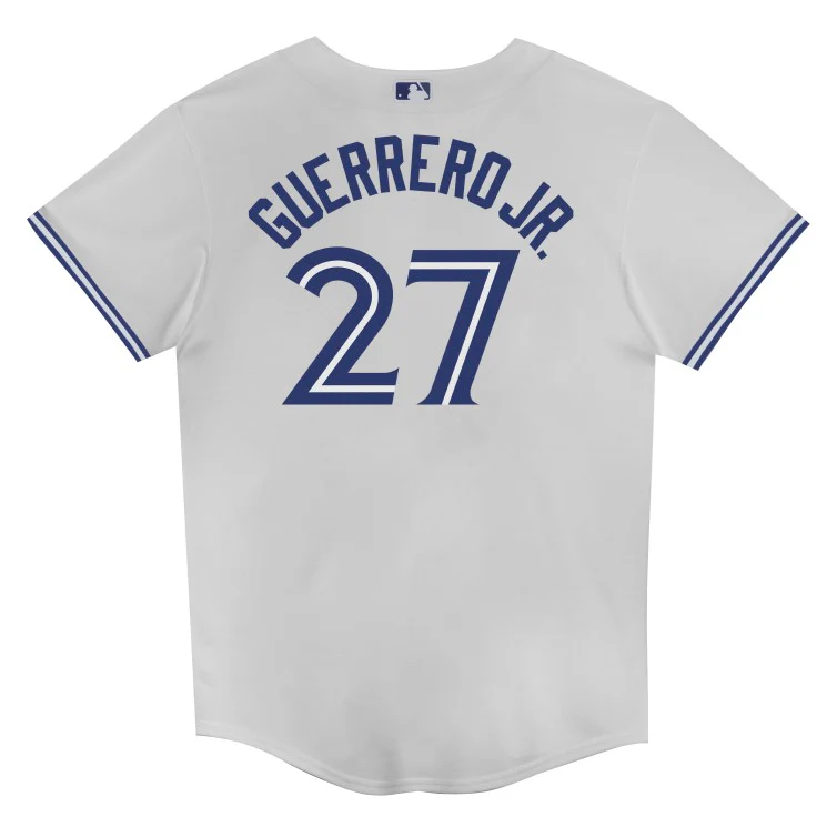 Youth Toronto Blue Jays Nike Vladimir Guerrero #27 White Alternate Baseline Jersey - Image 2