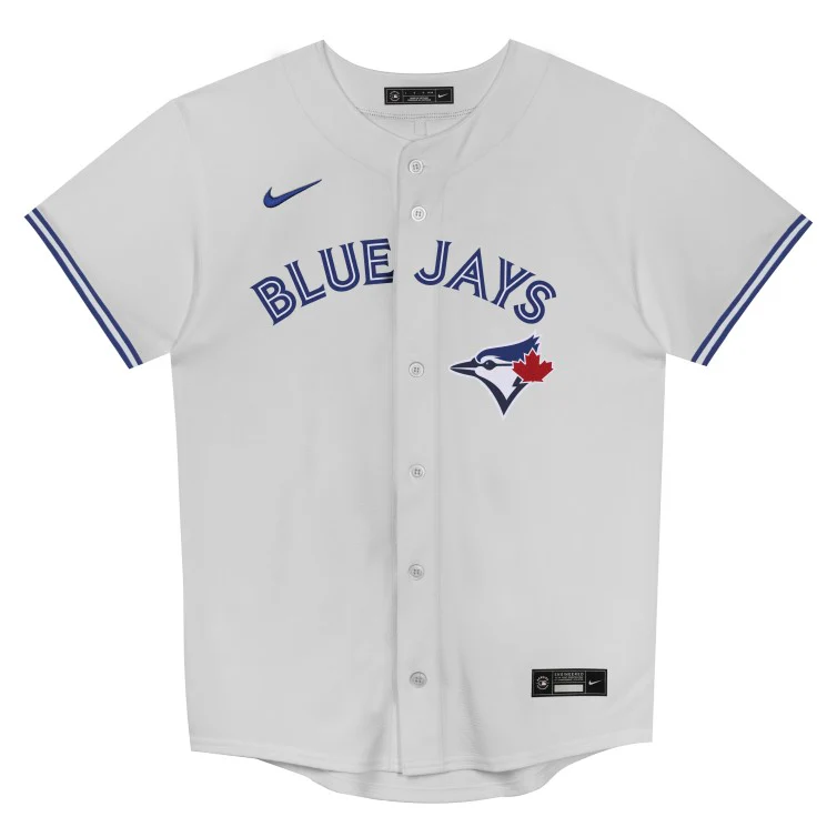 Youth Toronto Blue Jays Nike Vladimir Guerrero #27 White Alternate Baseline Jersey - Image 3