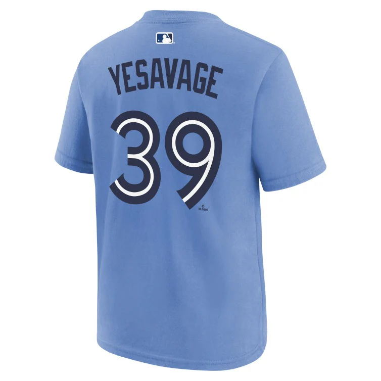 Youth Toronto Blue Jays Trey Yesavage #39 T-Shirt  - Cobalt Blue - Image 2