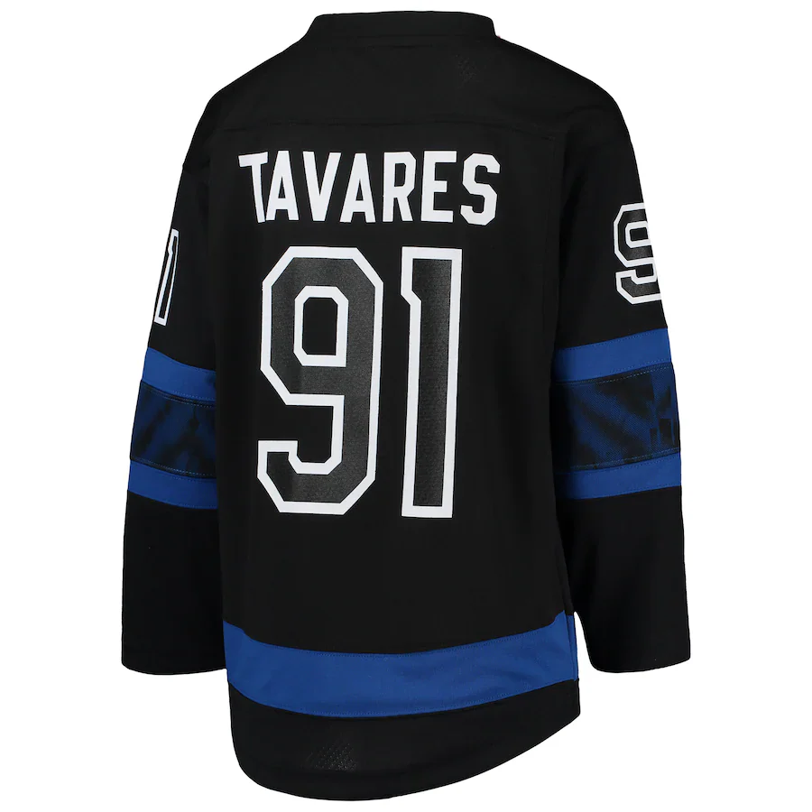 Youth Toronto Maple Leafs John Tavares #91 Alternate Premier Reversible Player Jersey - Flip - Image 3