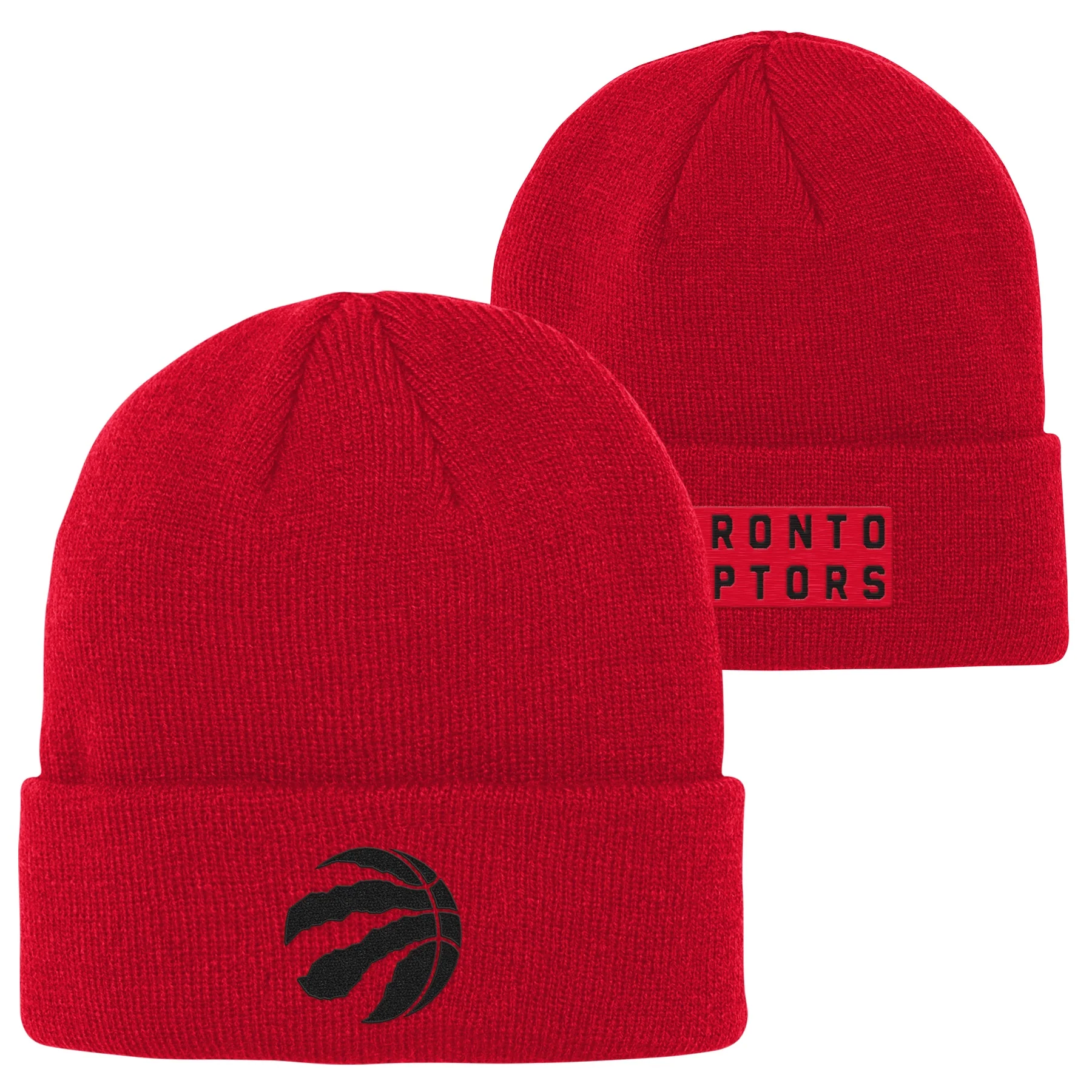 Youth Toronto Raptors Ball Red Cuff Toque