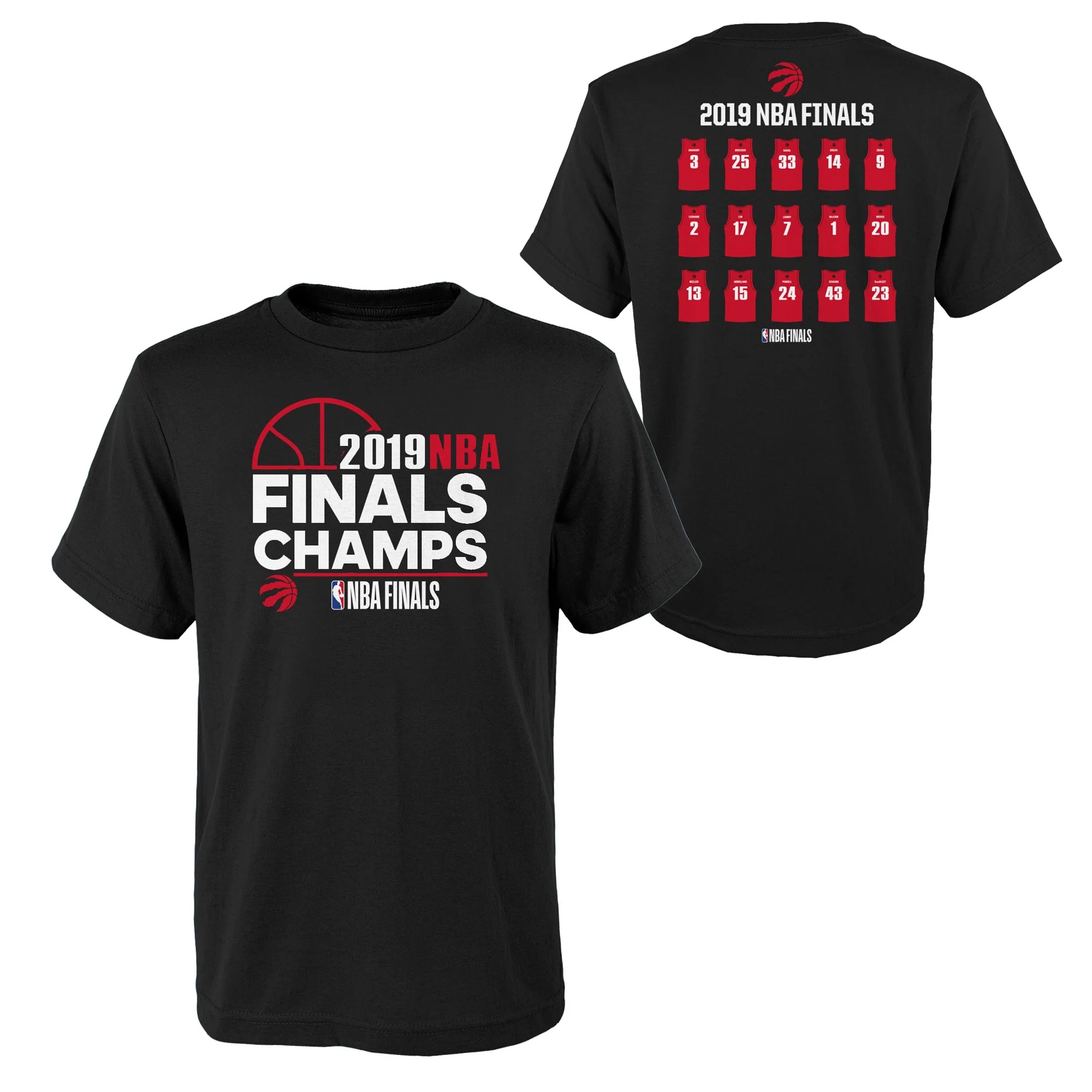 Child Toronto Raptors Black Roster T-Shirt - Image 2