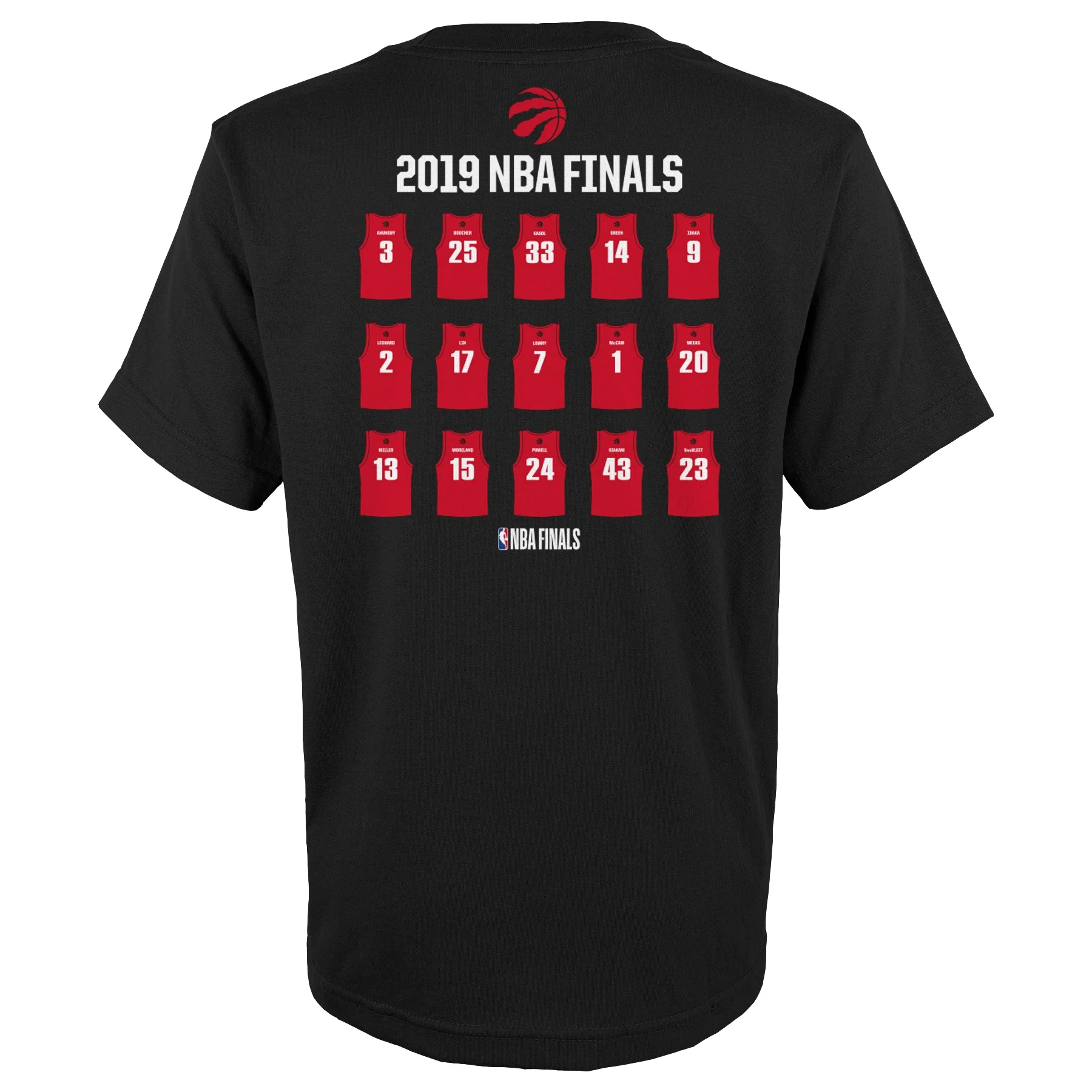 Child Toronto Raptors Black Roster T-Shirt - Image 3
