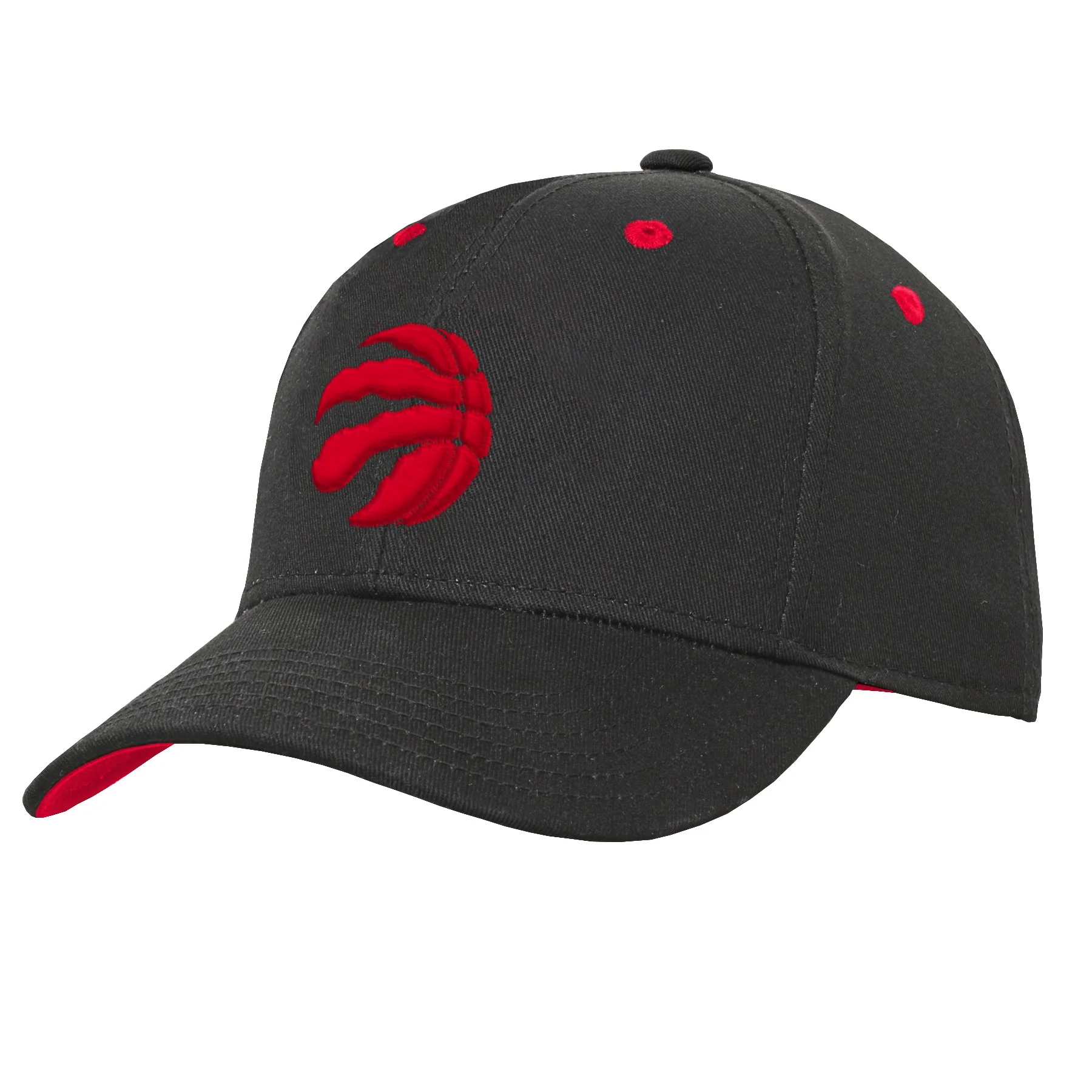 Youth Toronto Raptors Blk/Red Precurve Hat - Image 3
