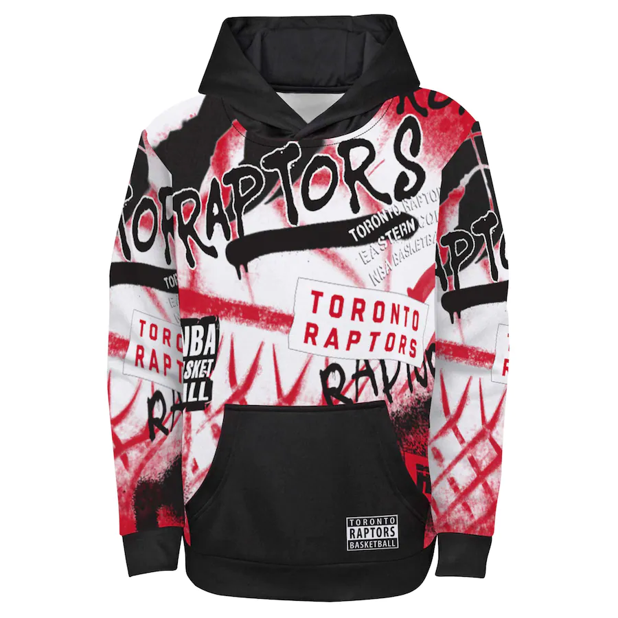 Youth Toronto Raptors Spray Ball Sublimated Pullover Hoodie - Image 2