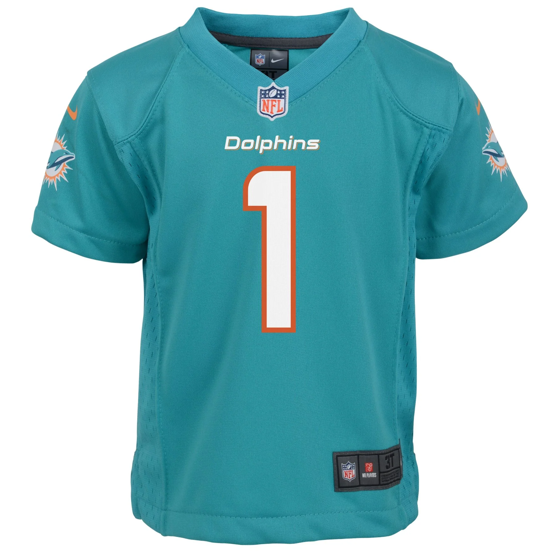 Youth Tua Tagovailoa #1 Miami Dolphins Nike Youth Game Jersey - Aqua - Image 2