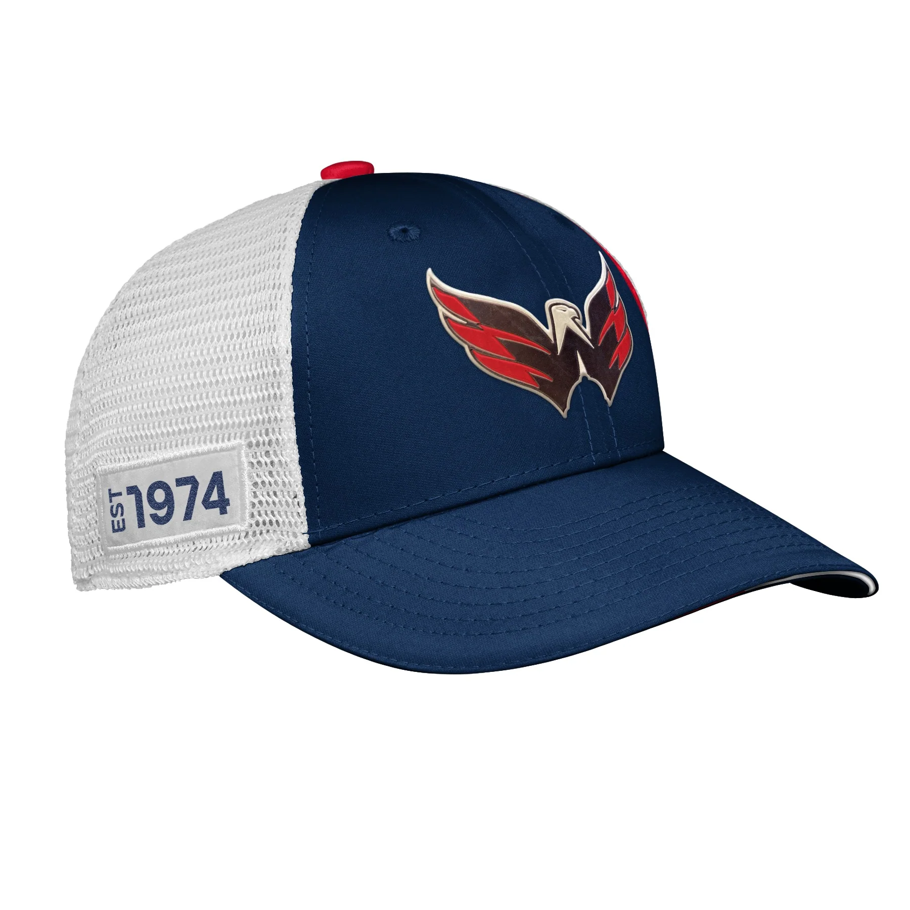 Youth Washington Capitals Fanatics Branded 2022 NHL Draft Authentic Pro On Stage Trucker Adjustable Hat - Image 5