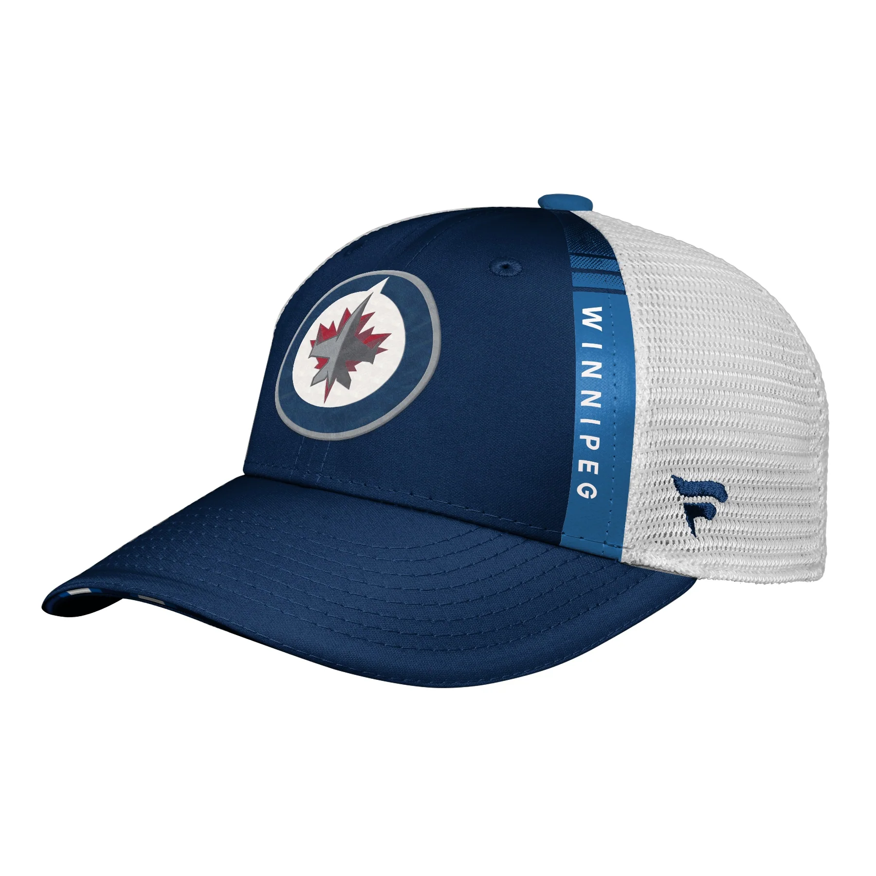 Youth Winnipeg Jets Fanatics Branded 2022 NHL Draft Authentic Pro On Stage Trucker Adjustable Hat - Image 2
